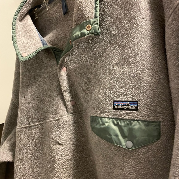 Vintage 1990s deep pile synchilla heavyweight Patagonia fleece snap t - Picture 9 of 11